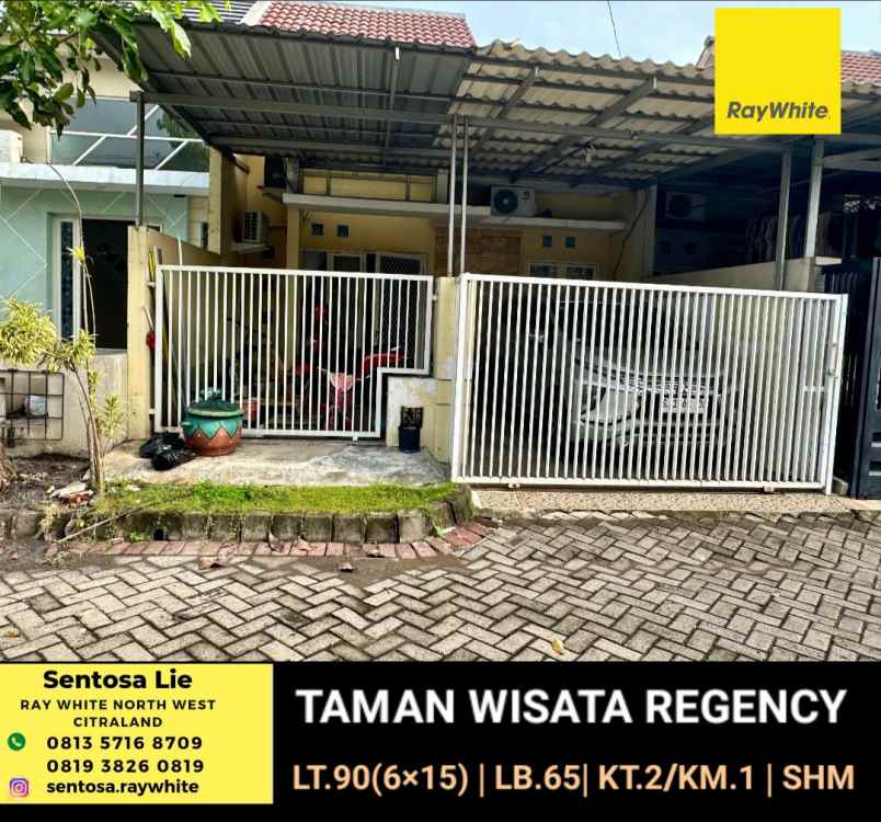 dijual rumah jalan taman wisata regency