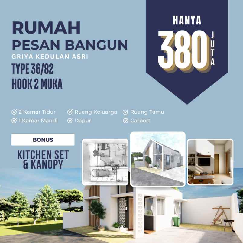 dijual rumah jl kedulan tirtomartani