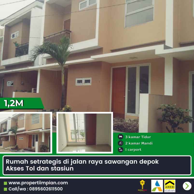 dijual rumah jl raya sawangan depok