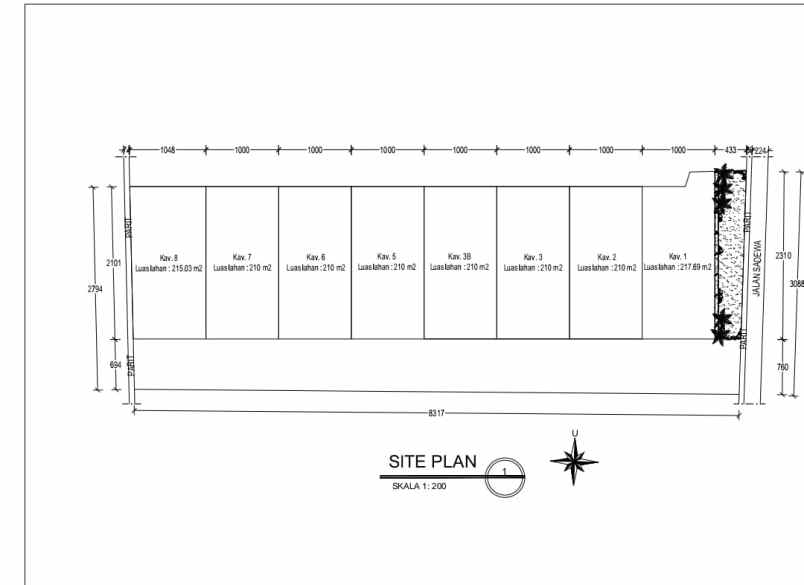 dijual rumah jl sadewa karang moko