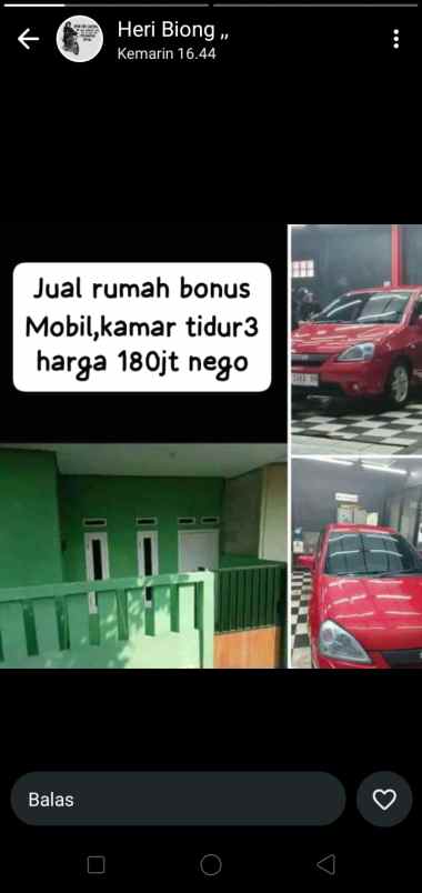 dijual rumah jln nurkim ciomas bogor