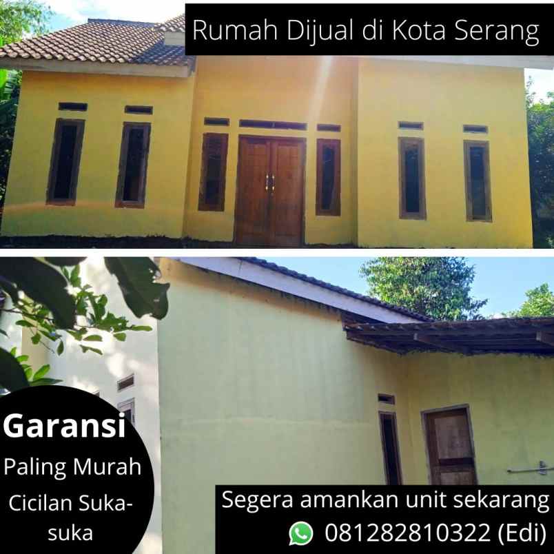 dijual rumah jln serang raya petir kp