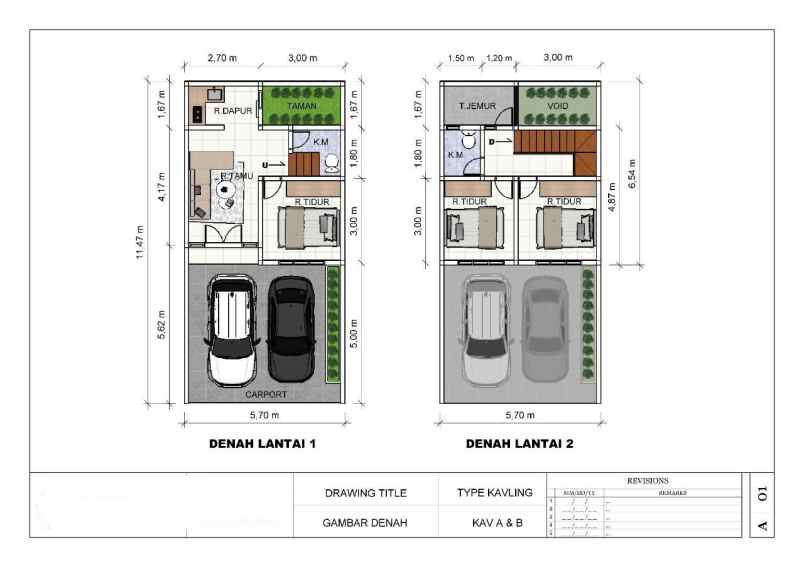 dijual rumah kampung sawah