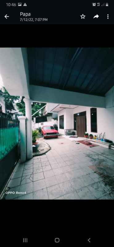 dijual rumah lama di galur johar baru jakarta pusat