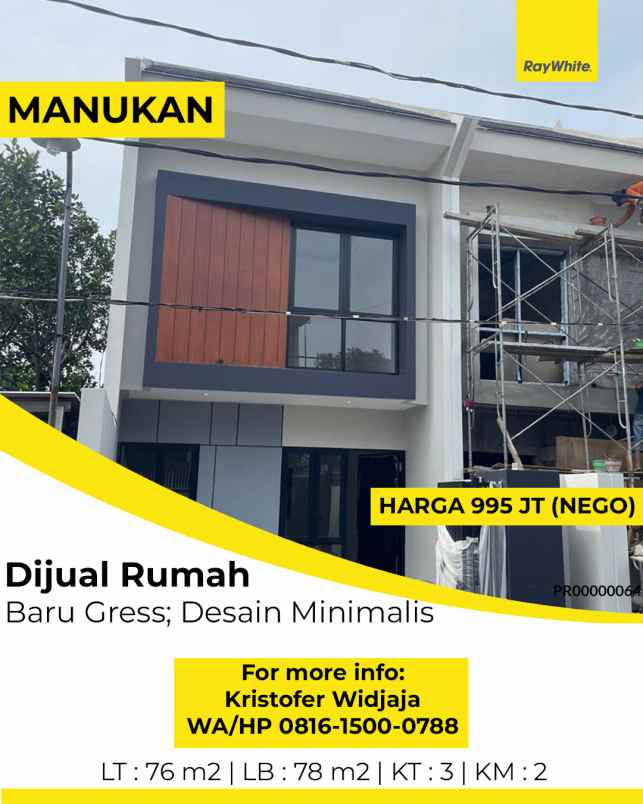 dijual rumah manukan