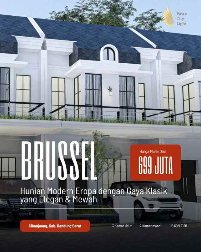 dijual rumah mewah minimalis classic di cihanjuang