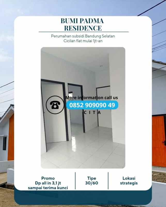 dijual rumah perumahan bumi padma