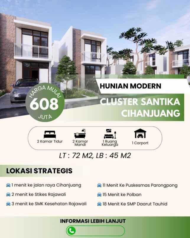 dijual rumah perumahan minimalis modern