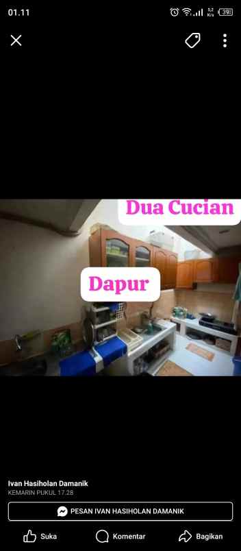 dijual rumah perumahan prima indah