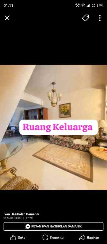 dijual rumah perumahan prima indah