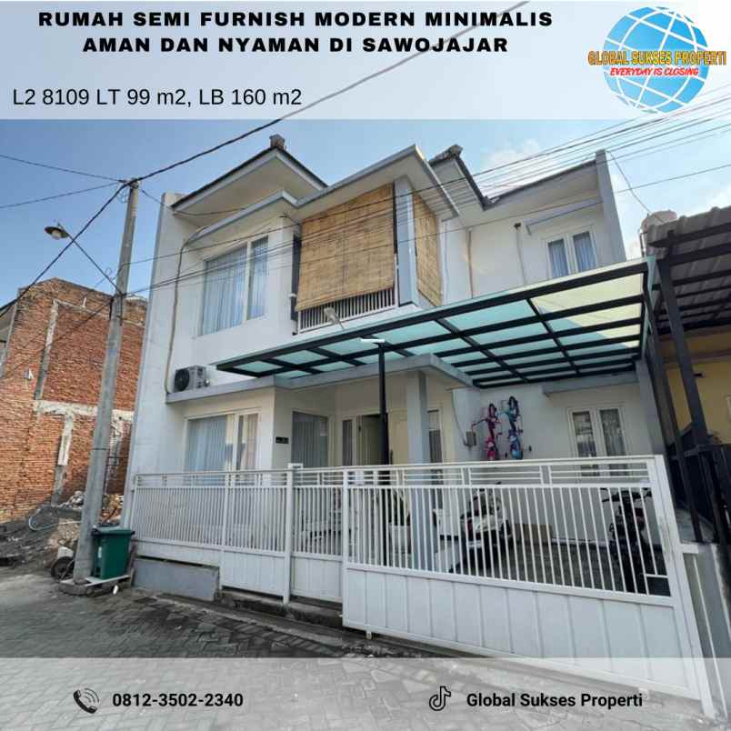 dijual rumah sawojajar