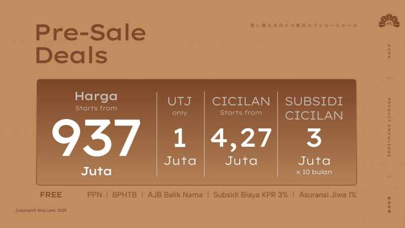 dijual rumah shoji land kana