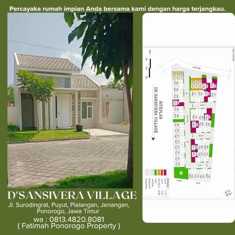 dijual rumah surodingrat puyut