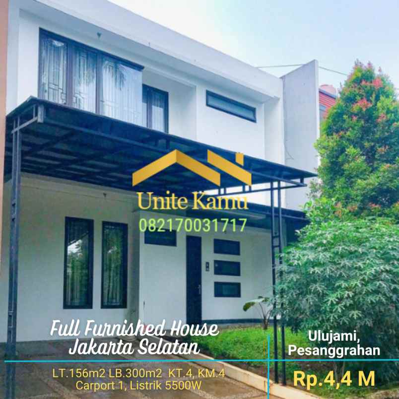 dijual rumah ulujami pesanggrahan jaksel