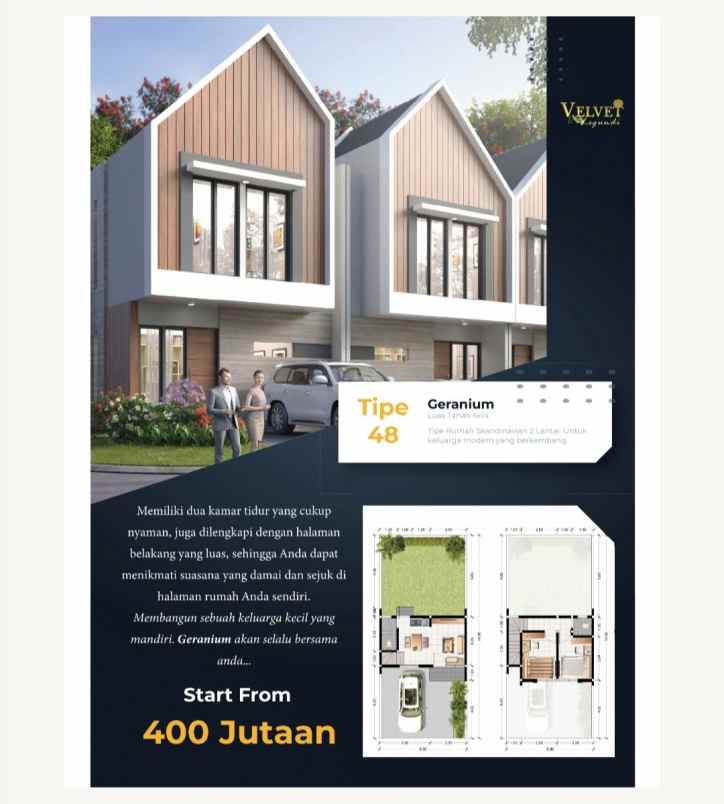 dijual rumah velvet legundi