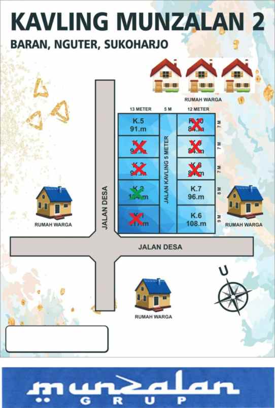 dijual tanah baran sukoharjo jawa tengah