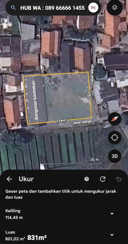 dijual tanah bojong renged teluknaga