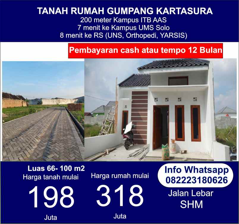 dijual tanah gumpang kartasura sukoharjo