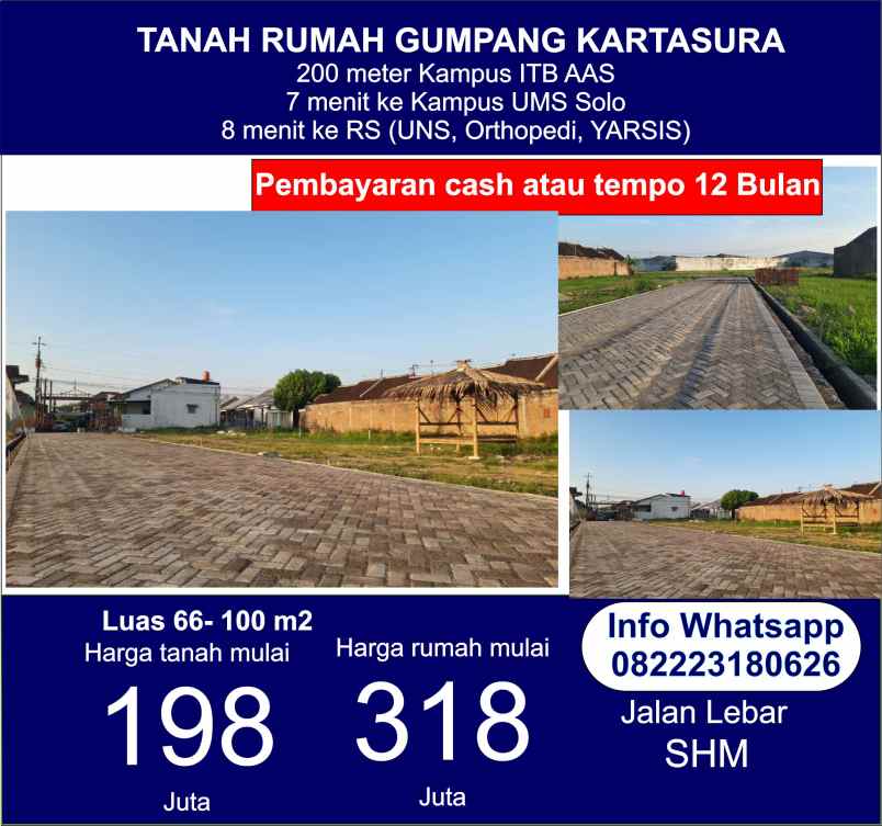 dijual tanah gumpang kartasura sukoharjo