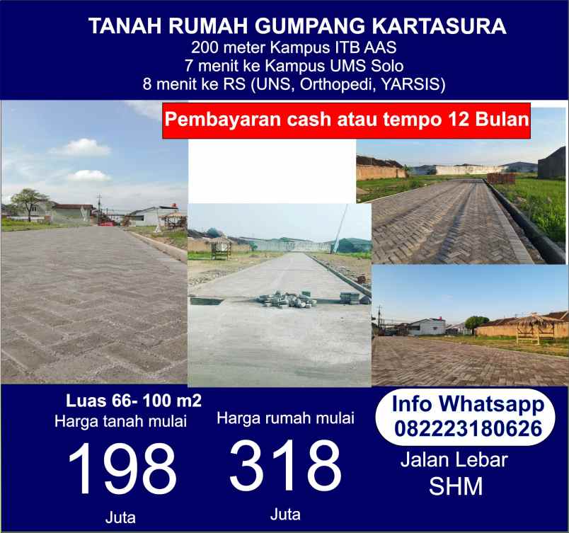 dijual tanah gumpang kartasura sukoharjo