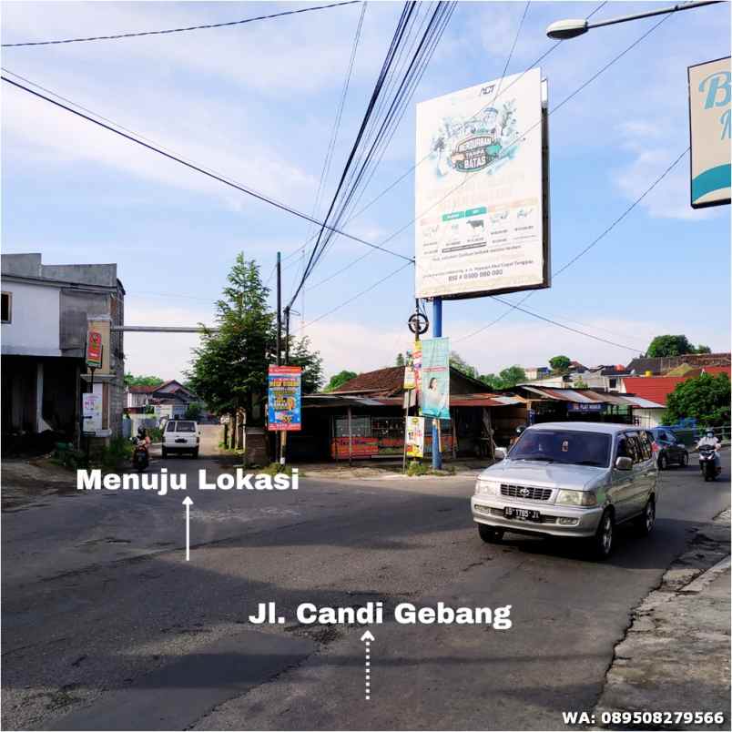 dijual tanah jalan candi gebang jalan