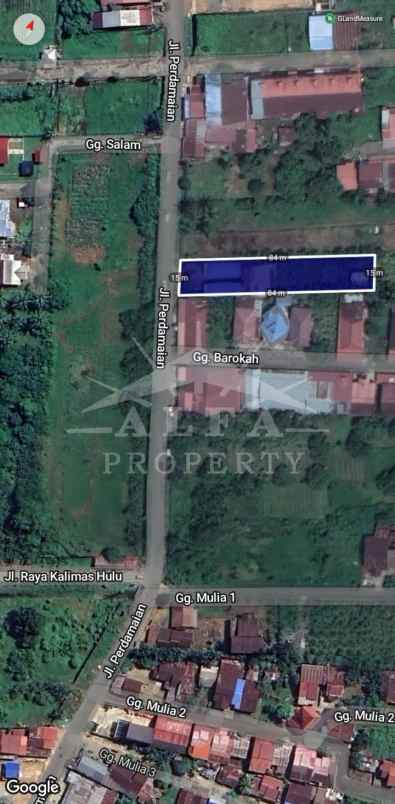 dijual tanah jalan perdamaian kota pontianak