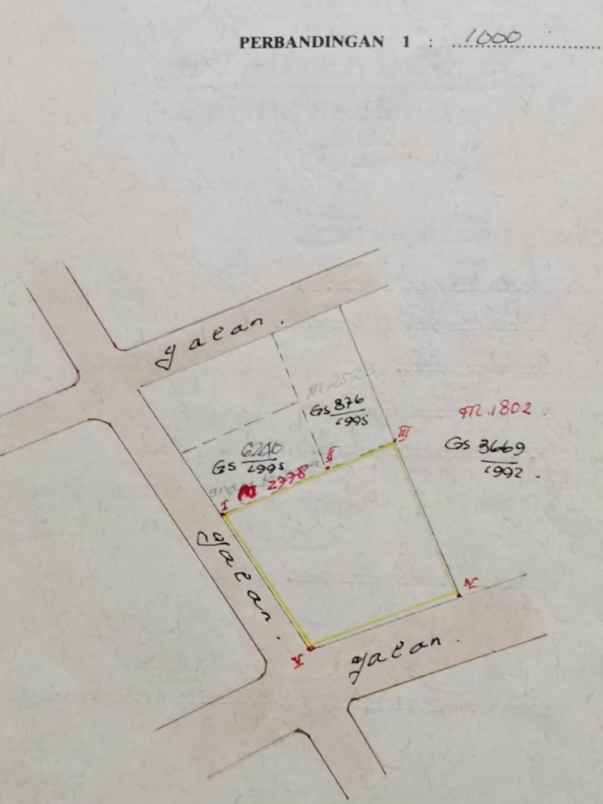dijual tanah jl bukit sari