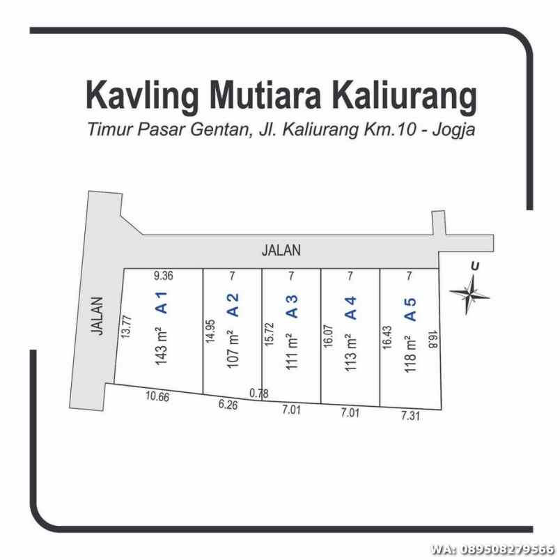 dijual tanah jl kaliurang km 10