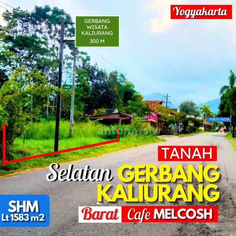 dijual tanah jl kaliurang km 23