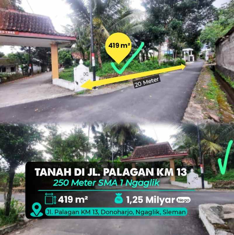 dijual tanah jl palagan km 13