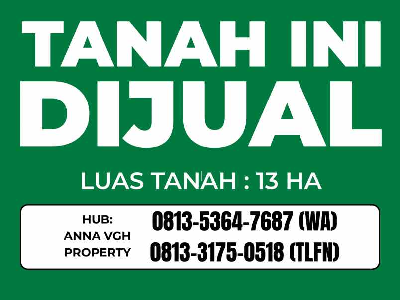 dijual tanah jl raya provinsi kembang