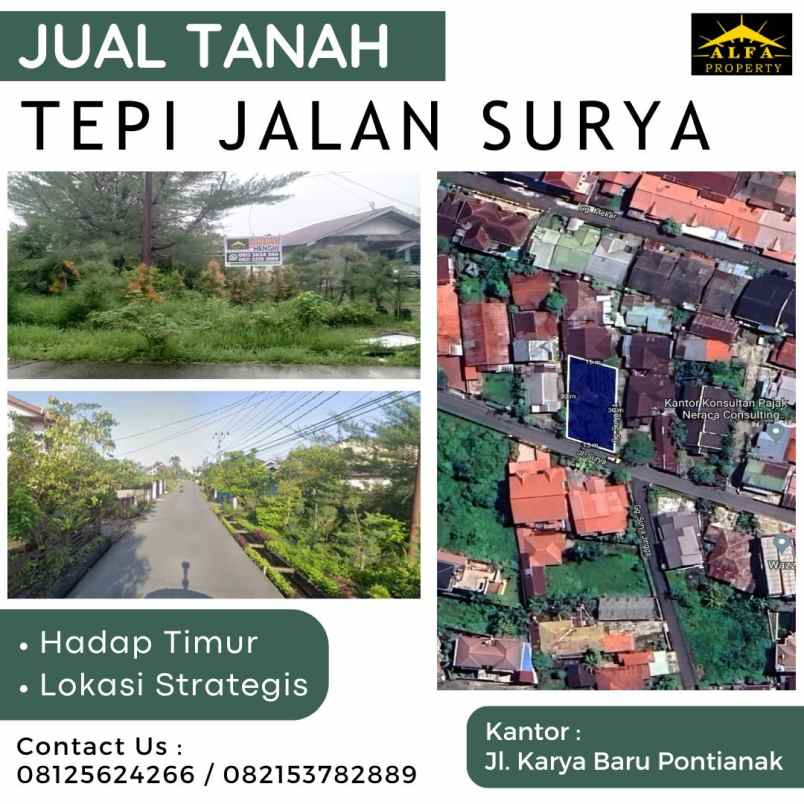 dijual tanah jl surya