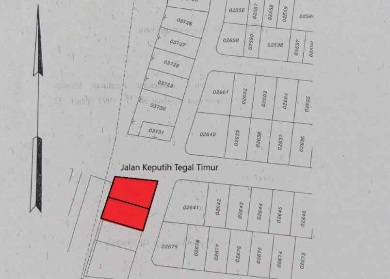 dijual tanah keputih tegal timur