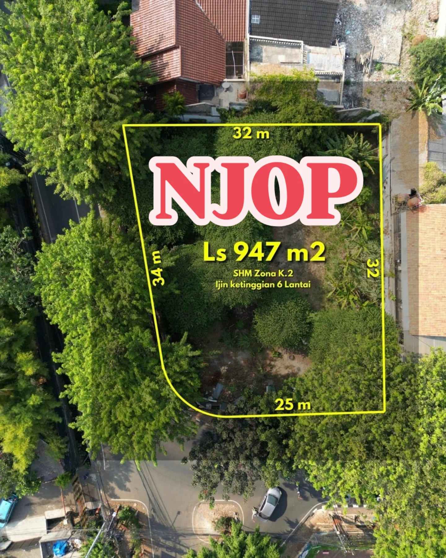 dijual tanah luas njop