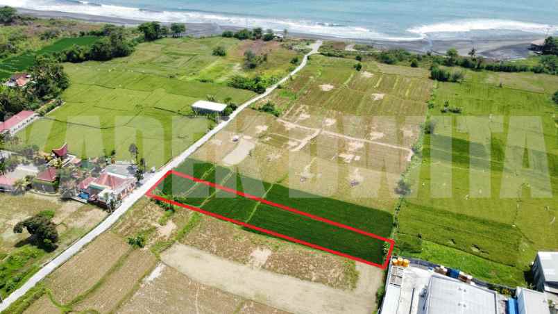 dijual tanah murah view sawah dan laut pantai keramas