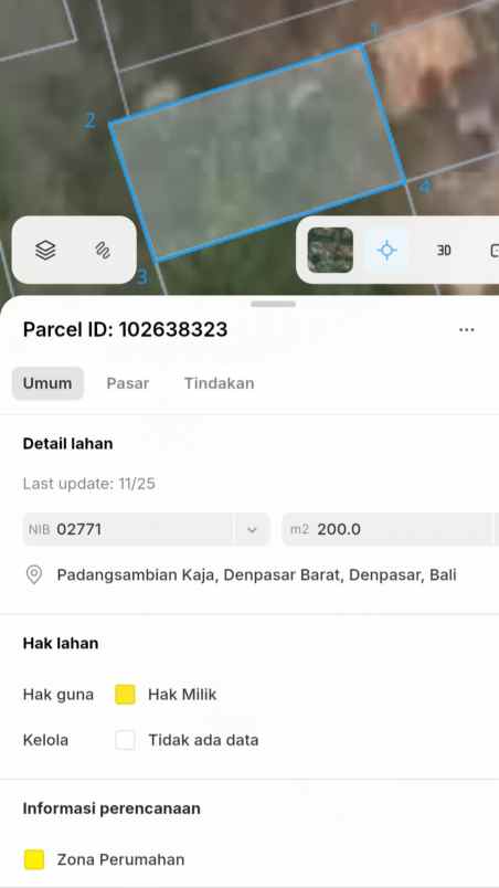 dijual tanah padangsambian kaja