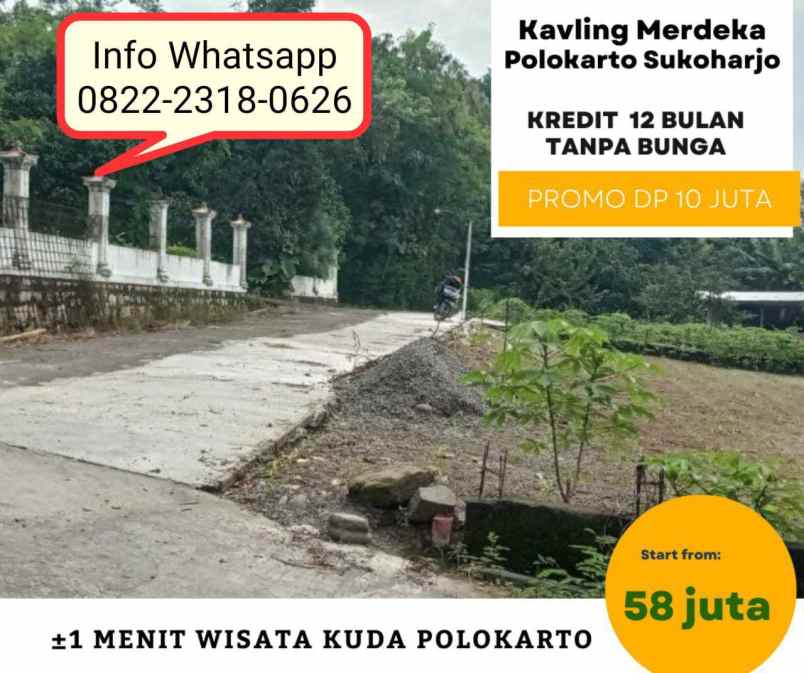 dijual tanah polokarto sukoharjo