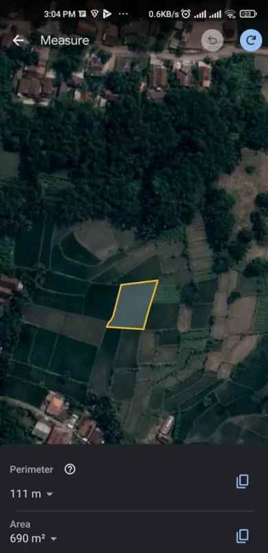 dijual tanah sawah produktif murah