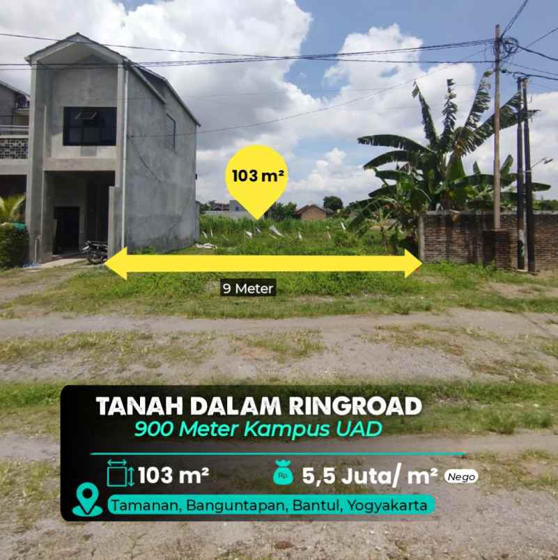 dijual tanah tamanan