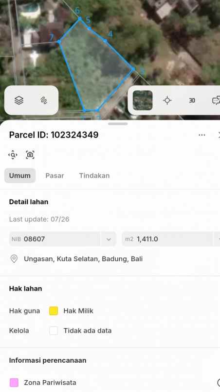 dijual tanah uluwatu ungasan
