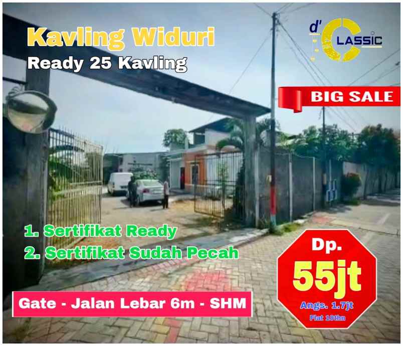 dijual tanah widuri krajan