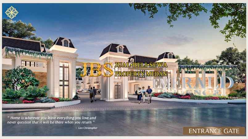 dijual villa emerald residence jln