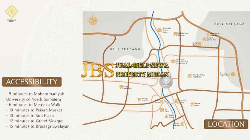 dijual villa emerald residence jln