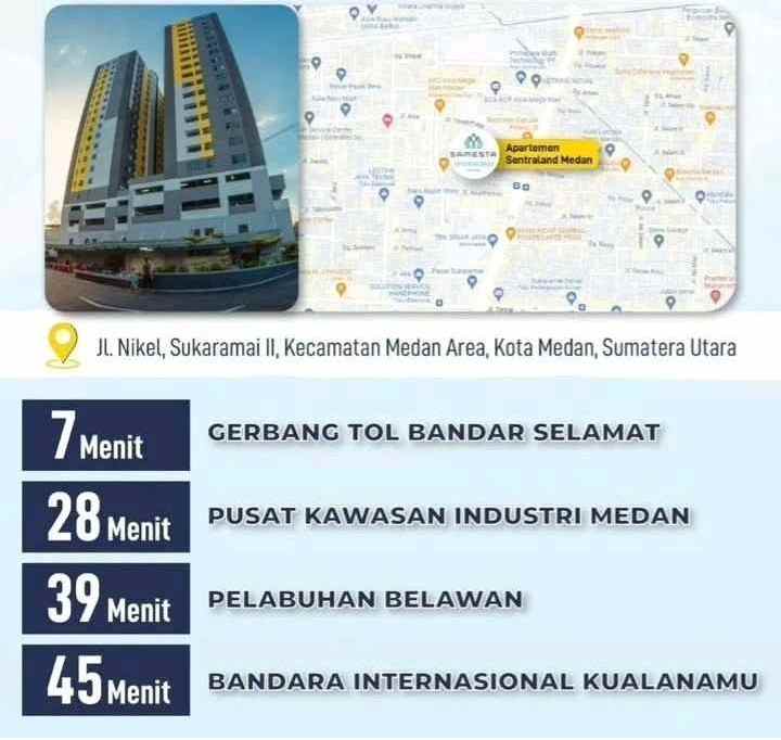 disewakan apartemen jalan nikel sukaramai asia