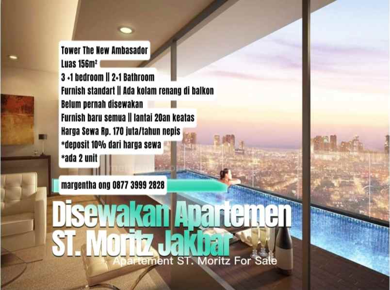 disewakan apartemen st moritz kembangan jakarta barat