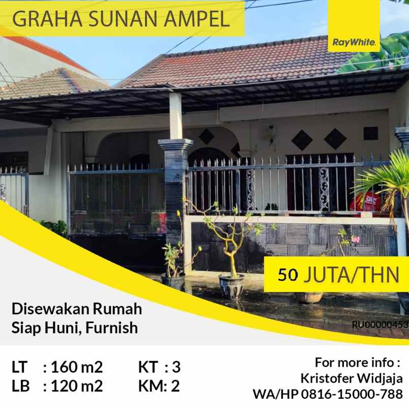 disewakan rumah graha sunan ampel ii surabaya