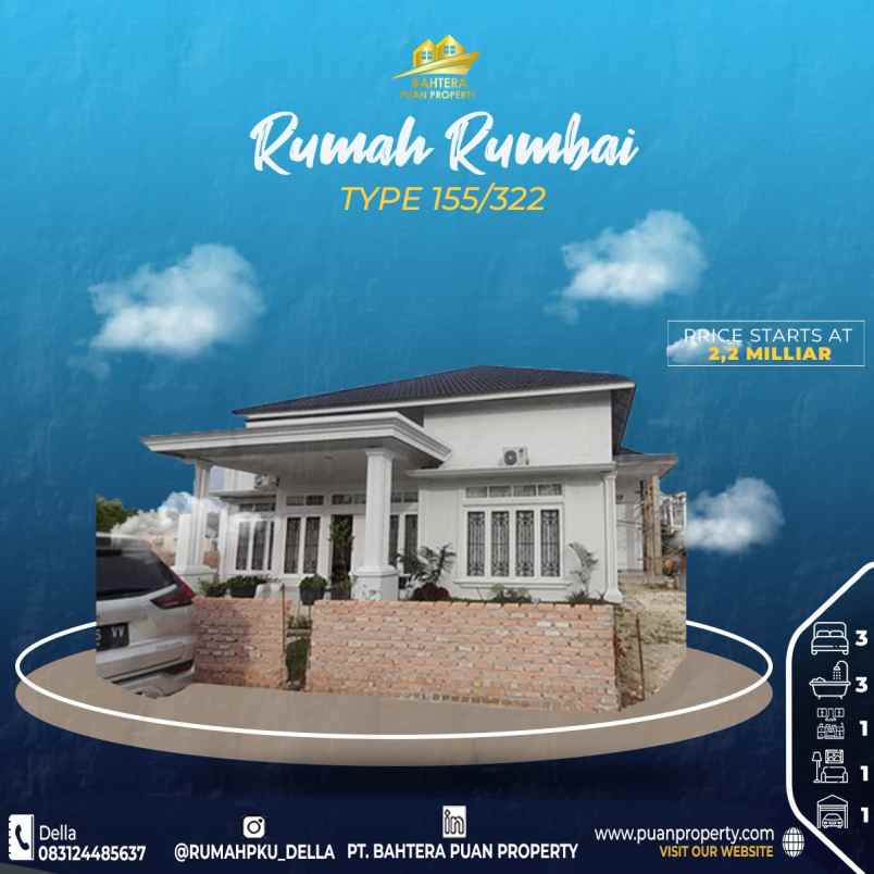 dujual rumah second di rumbai