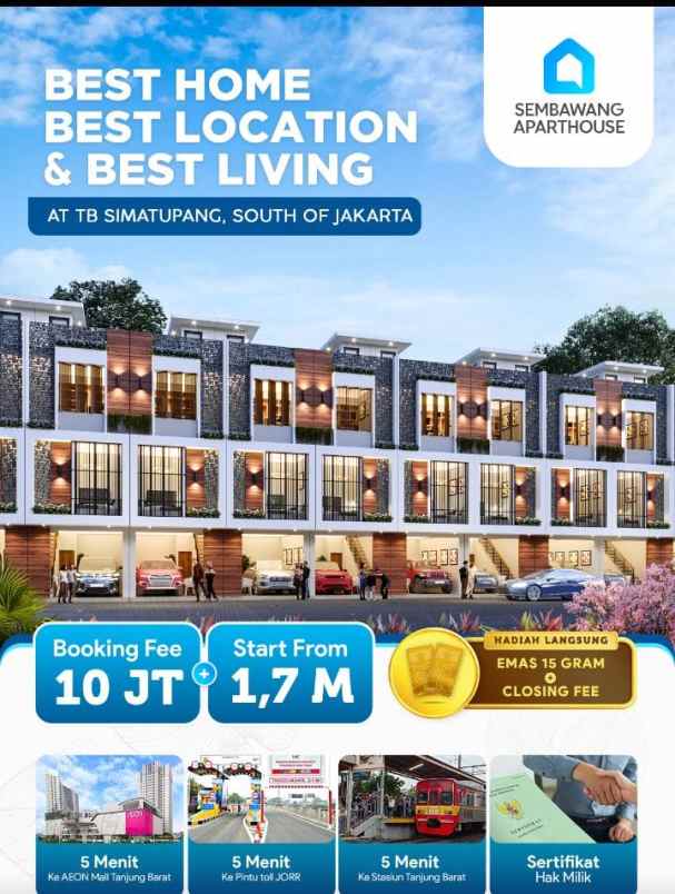 hunian di aparhouse sembawang furnised at simatupang