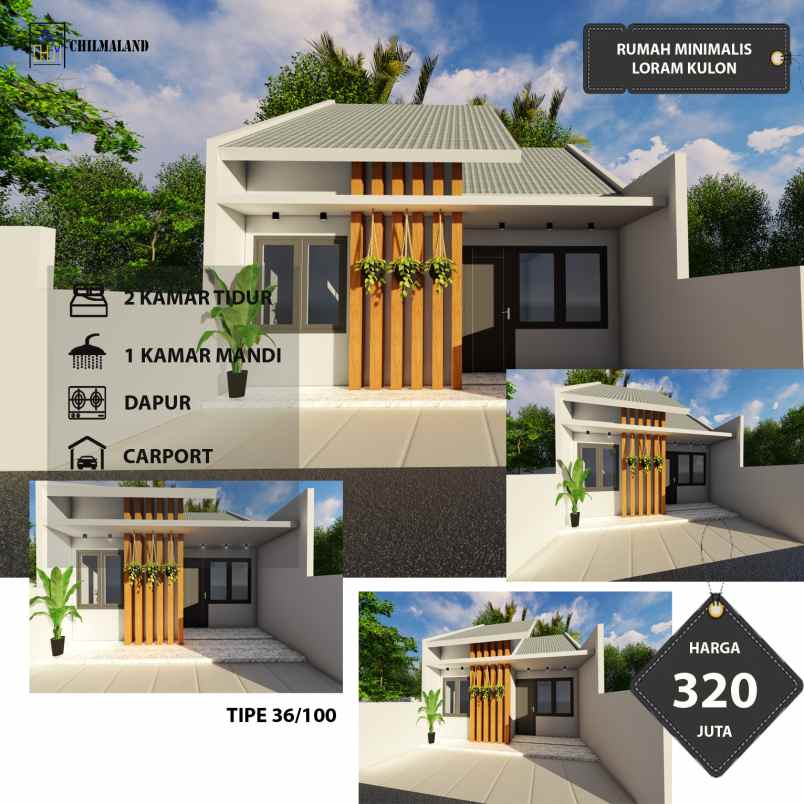 jual rumah di loram kulon kudus desain minimalis