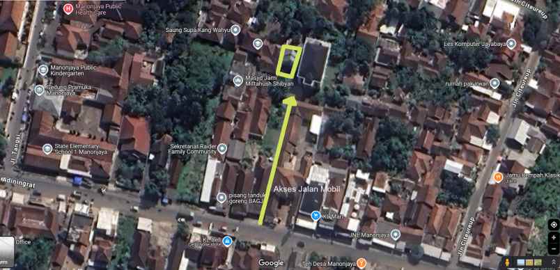 jual tanah strategis shm di pasar rebo manonjaya